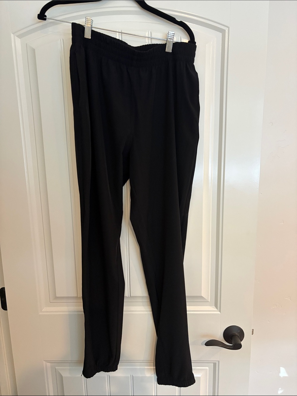 H&M Black Elastic Waist Straight Leg Pants